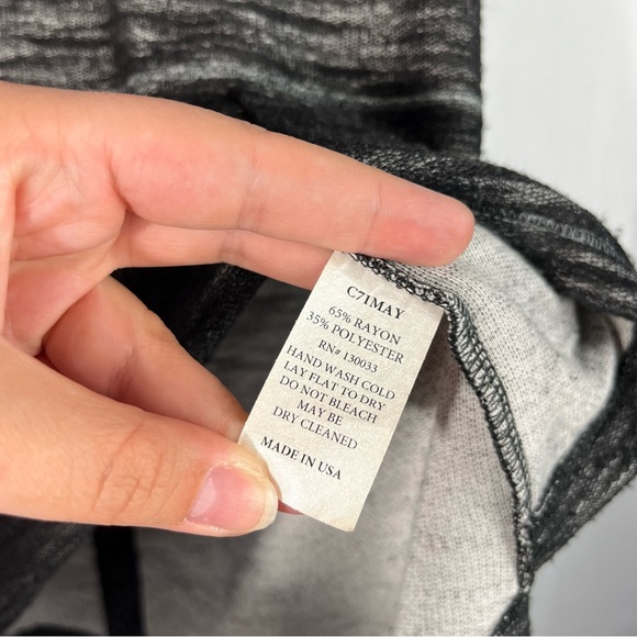 Capote Women's Heathered Gray Knit Short Sleeve Boxy Fit Sweater Top Small S - Picture 3 of 7